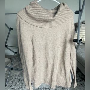 Tan cow neck sweater